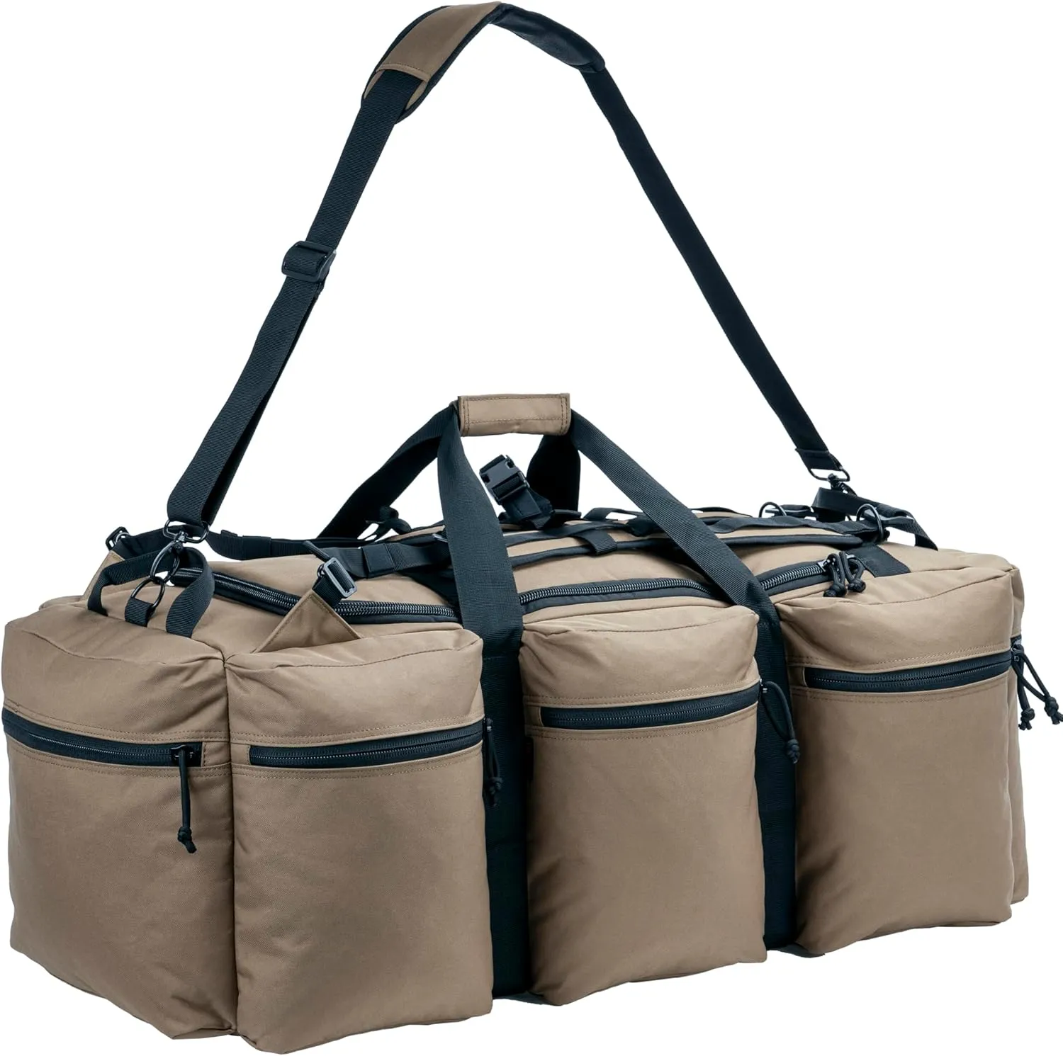 100L Large Military Duffle Bag Deployment Duffel Bag Sports Equipment Travel Luggage Bag with Detachable Backpack Straps…