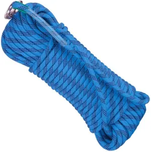 16mm Safety Rope, Carrying Weight 3100kg, Professional Nylon Safety Rope with Carabiner, Climbing Harness, for Hiking, Mountaineering, Outdoor Sports, Camping, Caving