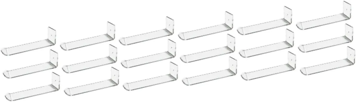 18 pcs Home Acrylic Organizers Rack Headband Hairband for Room Jewelry Watches Hoops Eyeglasses Showing Organizer Scrunchie Clear Display Bangles Racks Transparent Wall Hair (Transparent)