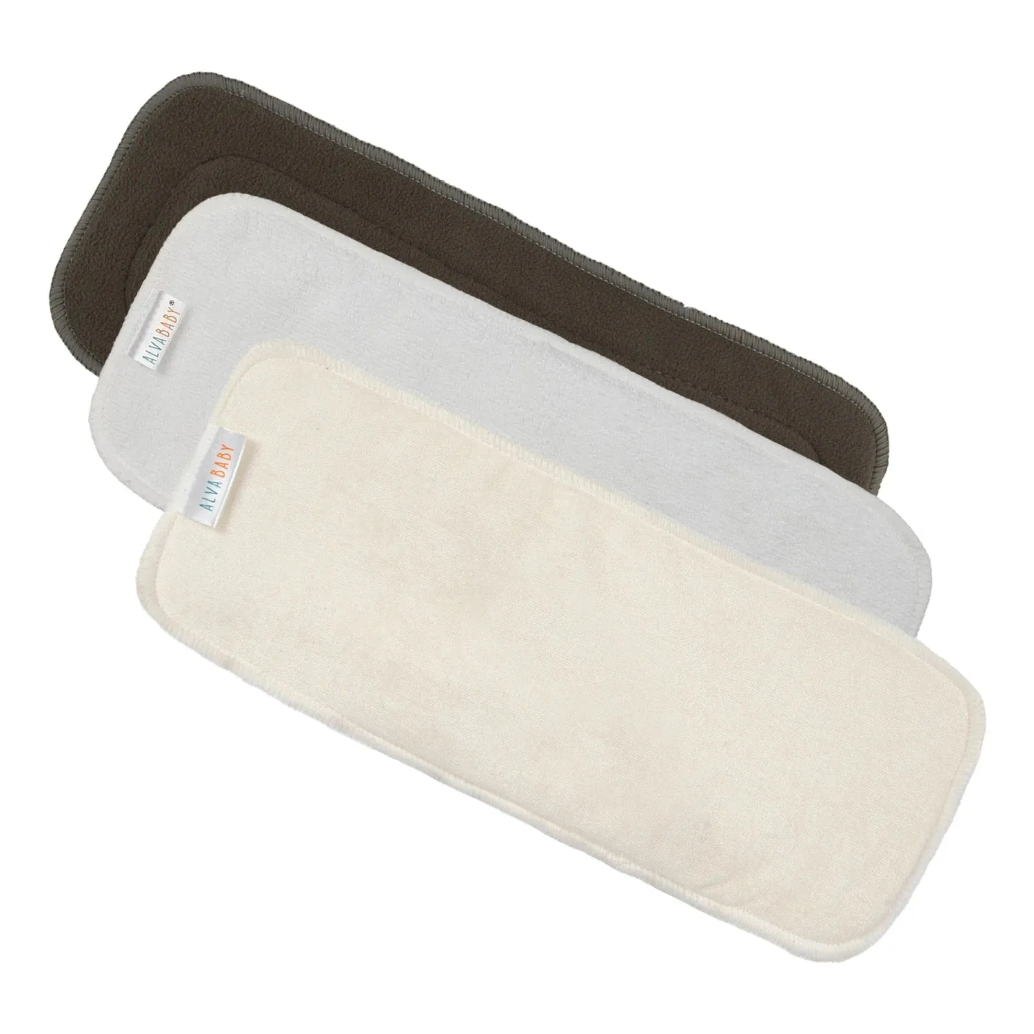 2 Pack Reusable Cloth Diaper Inserts Microfiber Bamboo Charcoal Absorbent Baby Inserts