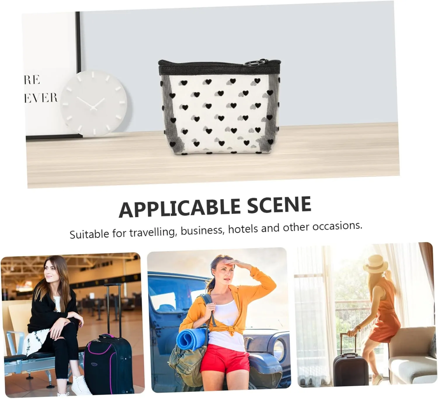 2 Sets Mesh Cosmetic Bag Travel Bag Storage Bag Makeup Bag for Travel Makeup Bags Reusable Cosmetic, Beigex5pcs, 12X8.5X3CMx5pcs