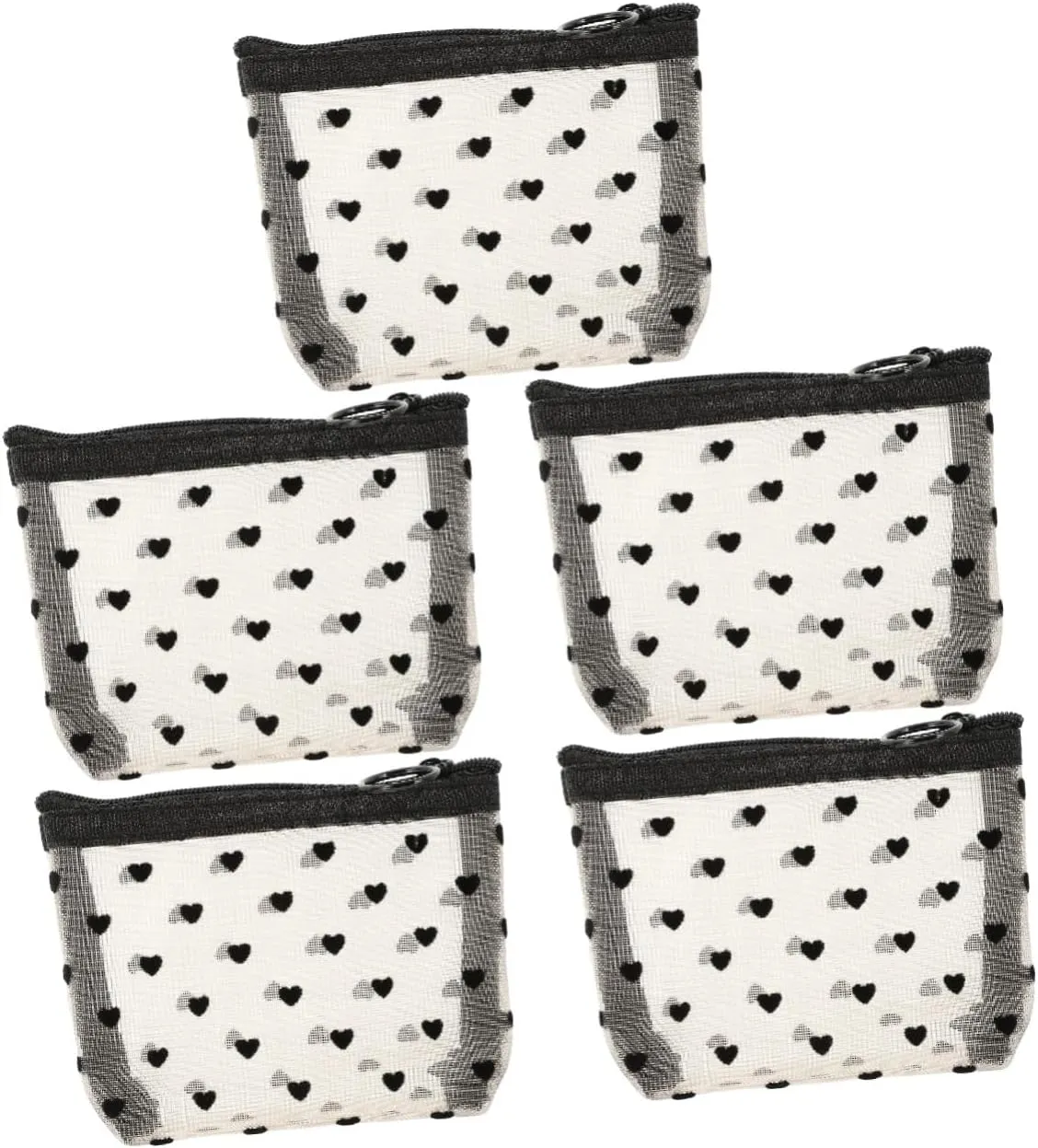 2 Sets Mesh Cosmetic Bag Travel Bag Storage Bag Makeup Bag for Travel Makeup Bags Reusable Cosmetic, Beigex5pcs, 12X8.5X3CMx5pcs