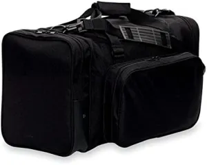 22" Blank Sports Duffle Bag Gym Bag Travel Duffel With Adjustable Strap and Removal Front Compartment (Black)