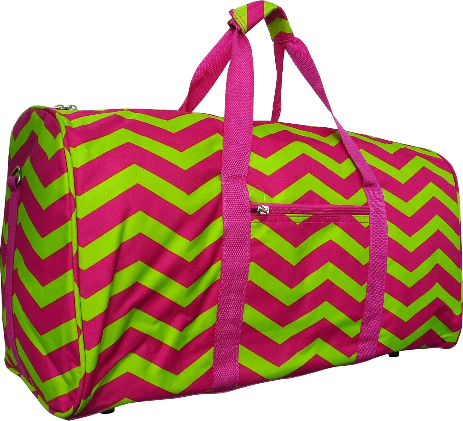 22" Lady's Fashion Pinted Duffle Bag (Chevron-Lime)