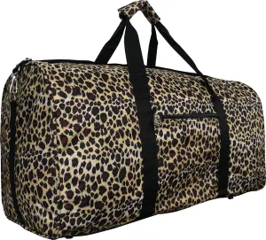 22" Lady's Fashion Pinted Duffle Bag (Leopard-Black)