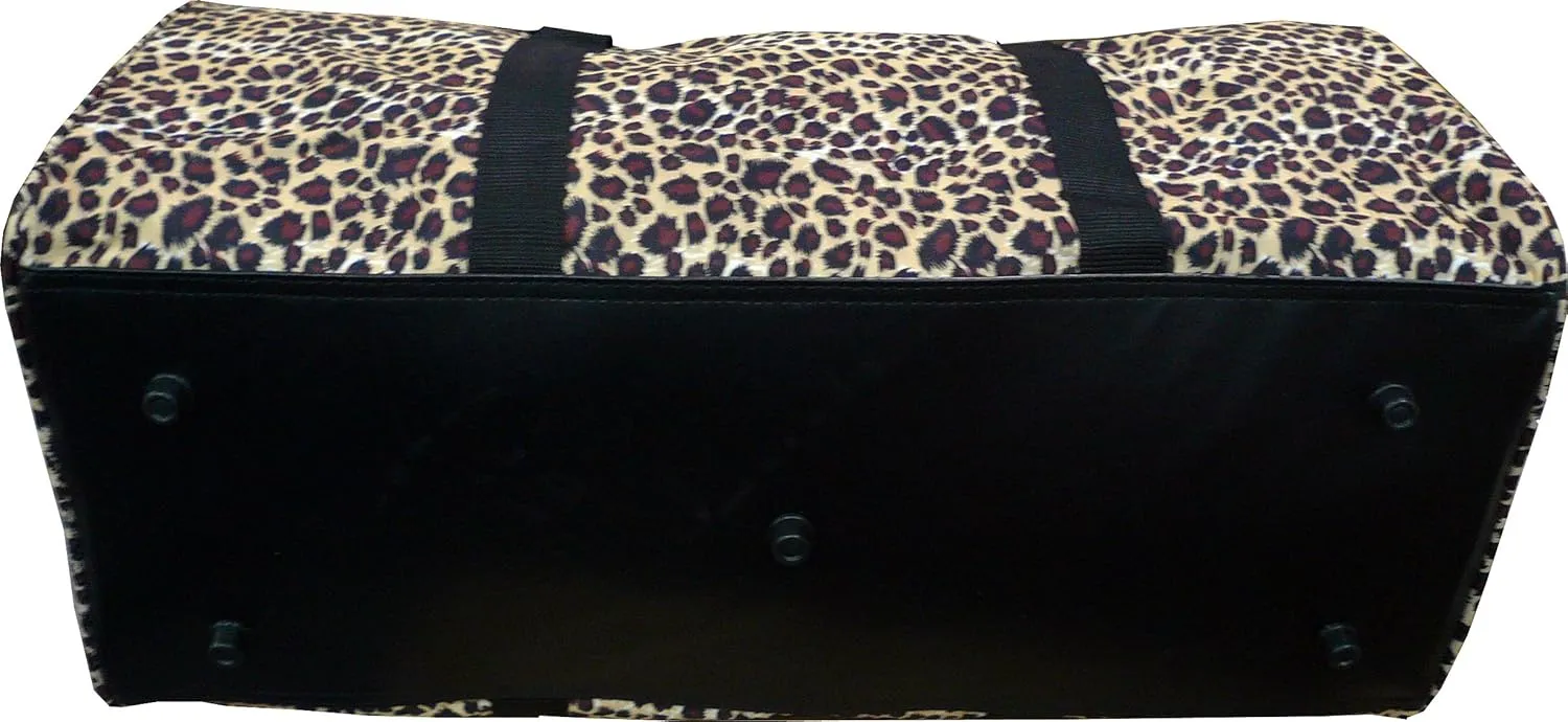 22" Lady's Fashion Pinted Duffle Bag (Leopard-Black)