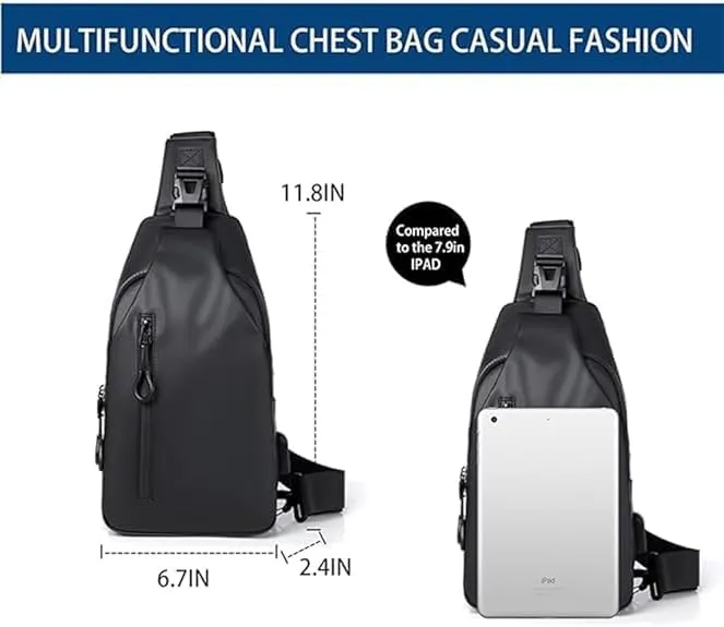 2PCS Waterproof Shoulder Bag, Lightweight Waterproof Nylon Anti Theft Sling Crossbody Bag (02,M)