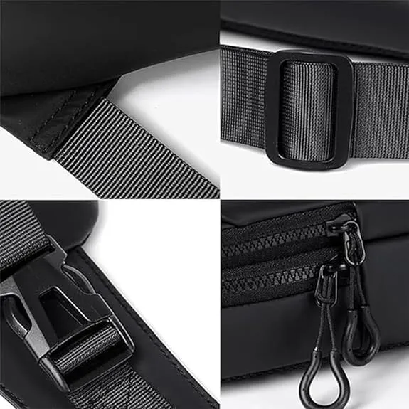2PCS Waterproof Shoulder Bag, Lightweight Waterproof Nylon Anti Theft Sling Crossbody Bag (02,M)