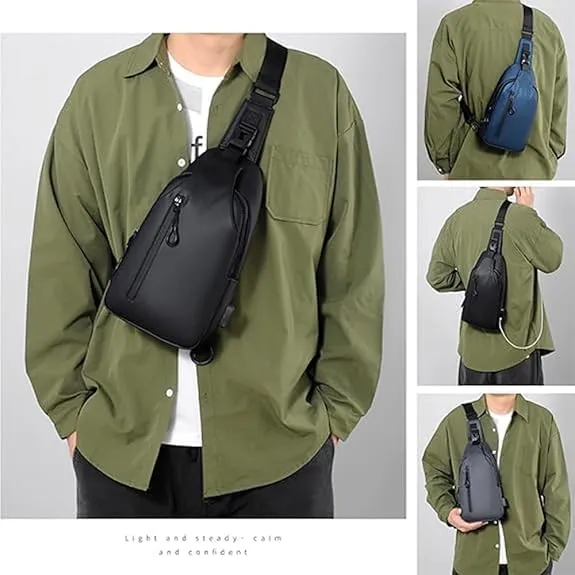 2PCS Waterproof Shoulder Bag, Lightweight Waterproof Nylon Anti Theft Sling Crossbody Bag (02,M)