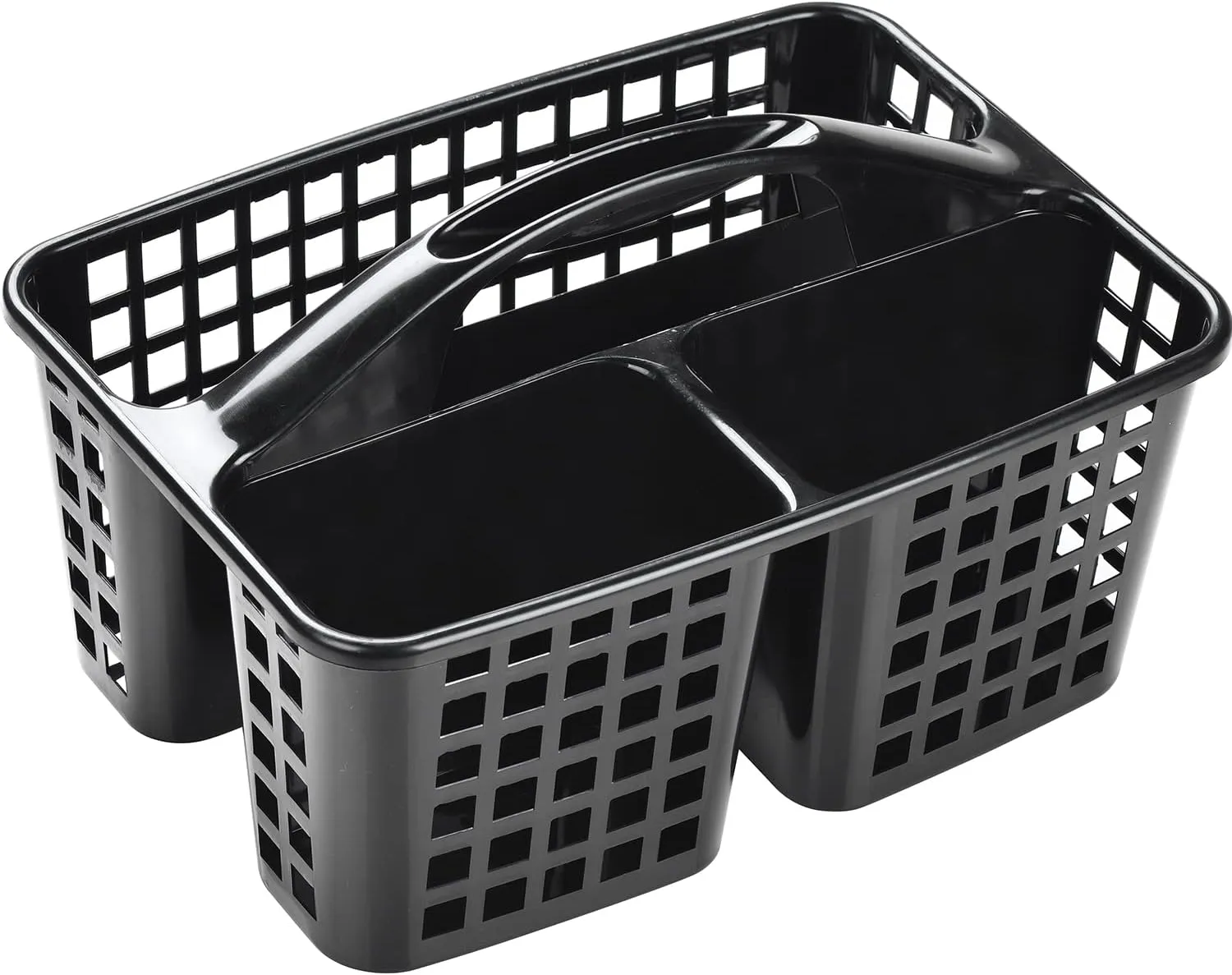3-Compartment Plastic Cleaning Caddy Basket