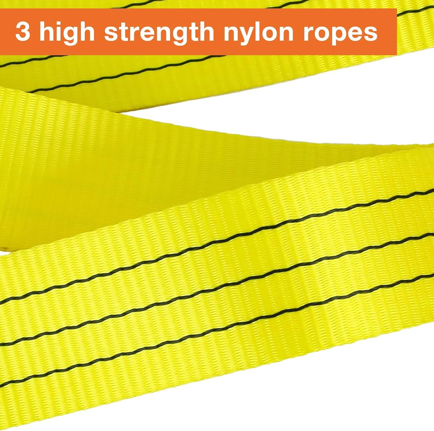 3 Inch,8 Foot Tree Saver,Pull Strap,Tow Straps,Winch Ropes,30,000 Pound Capacity,Heavy Duty Rope Pulling,Wire,Lifting Sling,Rigging Cable for Vehicle,Emergency Kit Use 2 Pack