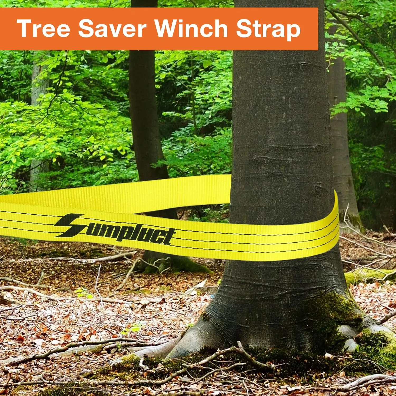 3 Inch,8 Foot Tree Saver,Pull Strap,Tow Straps,Winch Ropes,30,000 Pound Capacity,Heavy Duty Rope Pulling,Wire,Lifting Sling,Rigging Cable for Vehicle,Emergency Kit Use 2 Pack
