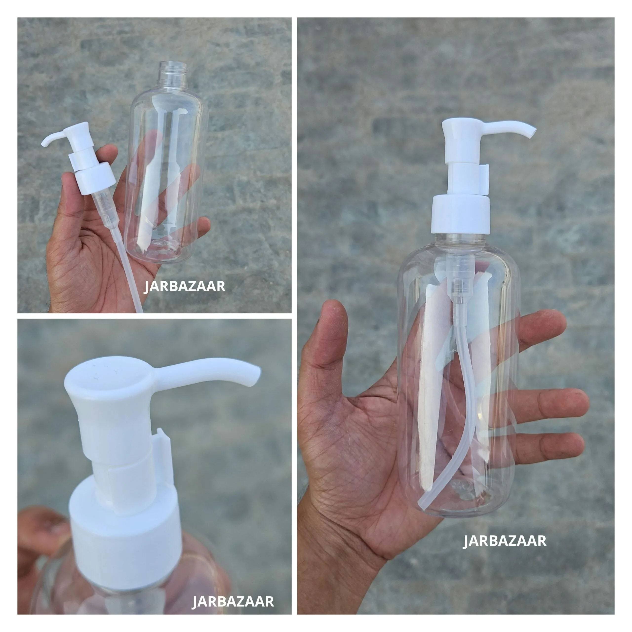 300 ML Transparent Boston Dispenser Bottle