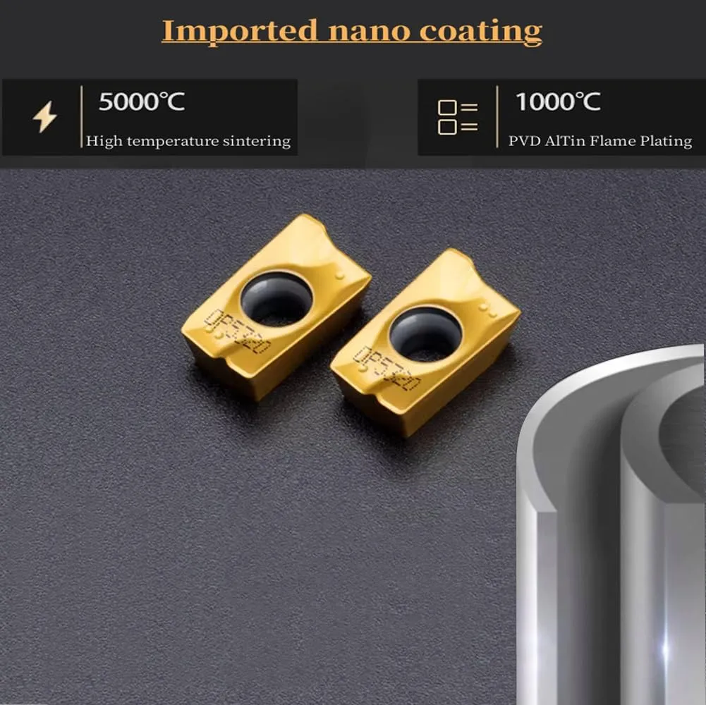30pcs APMT1604 PDER APMT160408PDER Milling Inserts Turning Inserts Cutting Tools for BAP400R Milling Inserts Tool Holders Processing Hard Steel Parts
