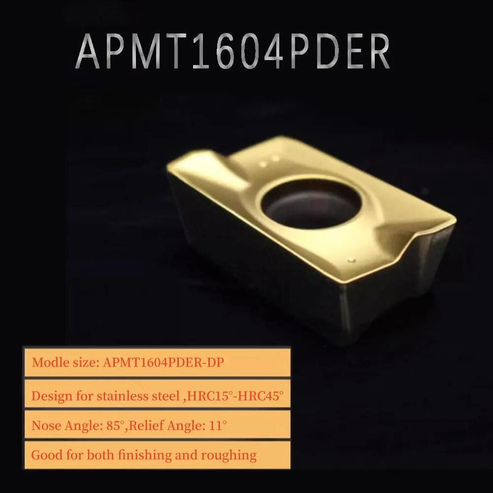 30pcs APMT1604 PDER APMT160408PDER Milling Inserts Turning Inserts Cutting Tools for BAP400R Milling Inserts Tool Holders Processing Hard Steel Parts