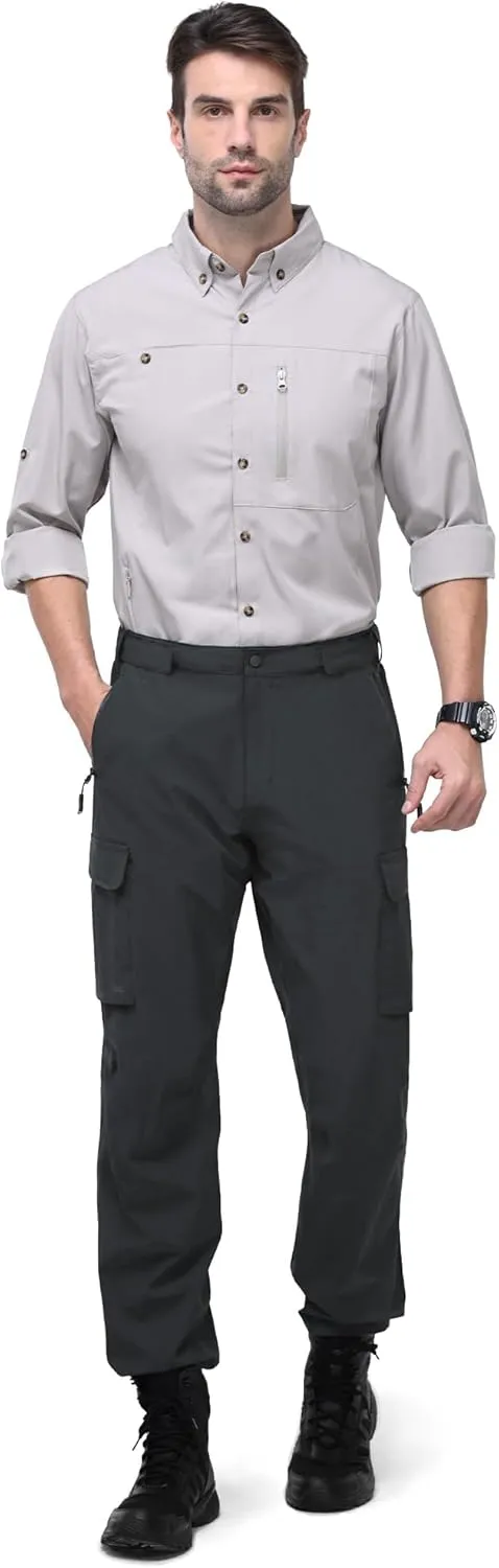 33,000ft Men's Rain Pants Waterproof Lightweight Breathable Golf Over Pants for Hiking Travel Cycling Outdoor