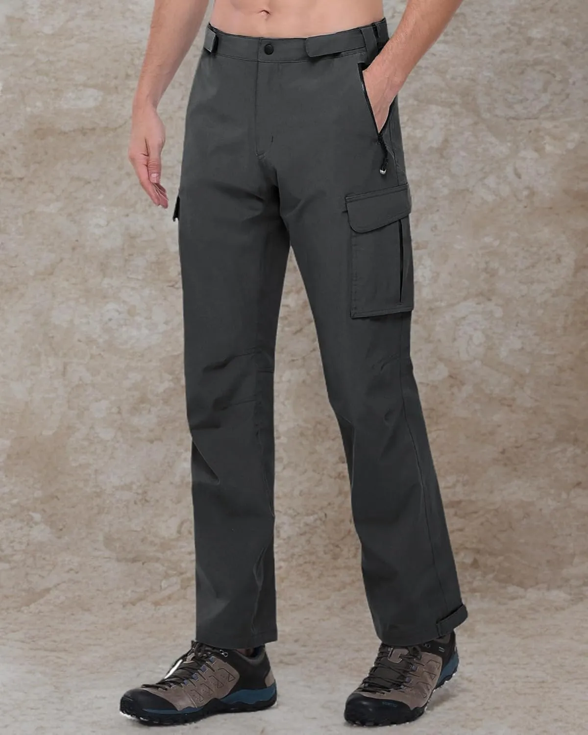 33,000ft Men's Rain Pants Waterproof Lightweight Breathable Golf Over Pants for Hiking Travel Cycling Outdoor