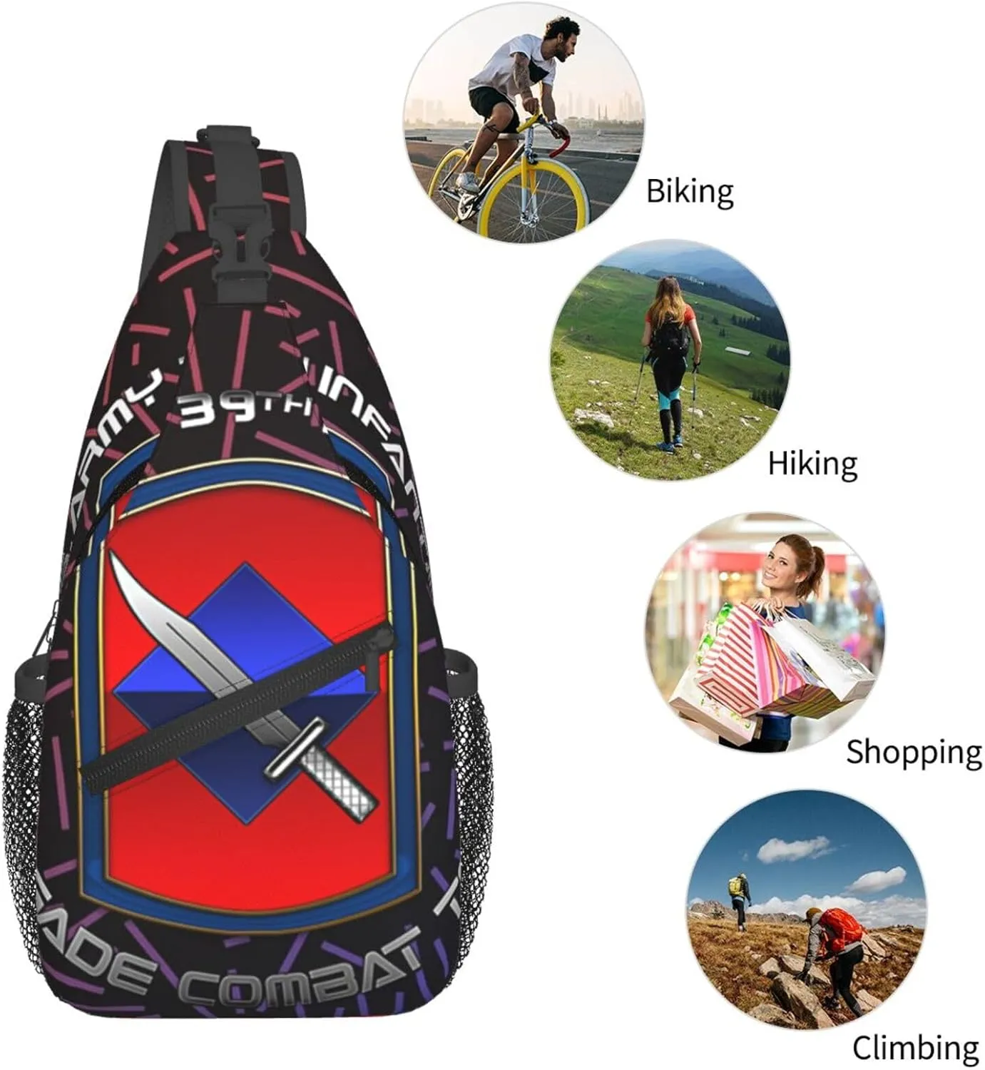 39th Infantry Brigade Ssi Small Crossbody Backpack Sling Bag For Men Women Mini One Shoulder Chest Bags Gym Sport Travel Hiking Daypack