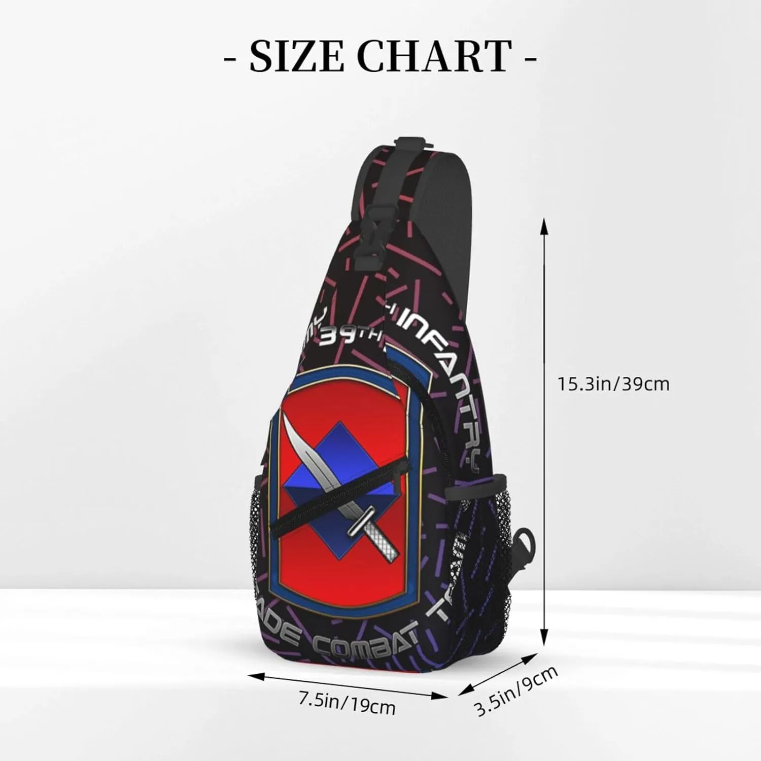 39th Infantry Brigade Ssi Small Crossbody Backpack Sling Bag For Men Women Mini One Shoulder Chest Bags Gym Sport Travel Hiking Daypack
