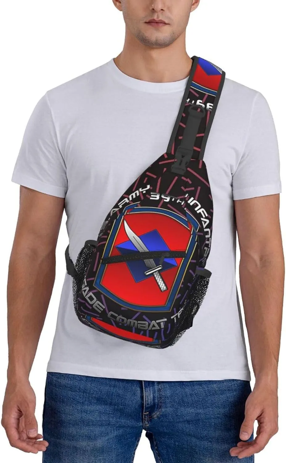 39th Infantry Brigade Ssi Small Crossbody Backpack Sling Bag For Men Women Mini One Shoulder Chest Bags Gym Sport Travel Hiking Daypack