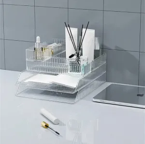4pcs Acrylic Desk Drawer Organizers Set