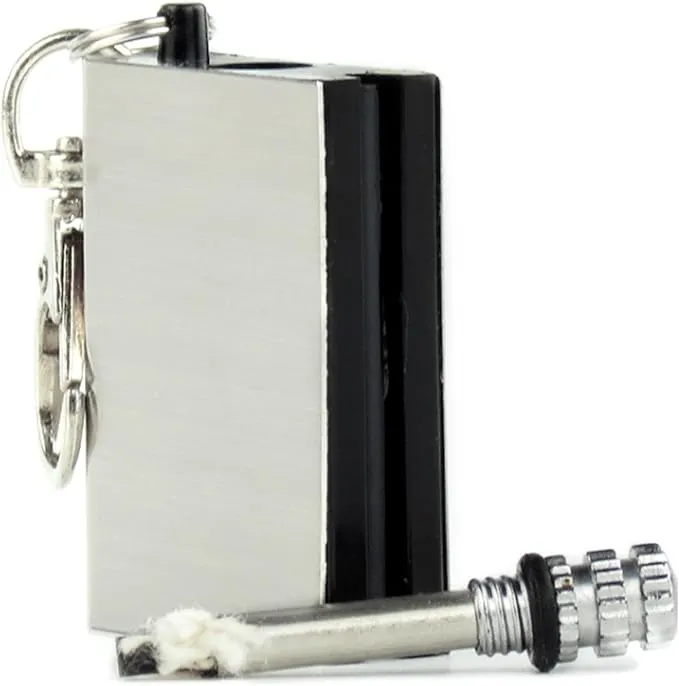 5 Pieces of Emergency Survival Camping Fire Starter Set, Forever Lighter, Flint Metal Match, Waterproof Keychain Permanent Match, Unlimited Waterproof Stick