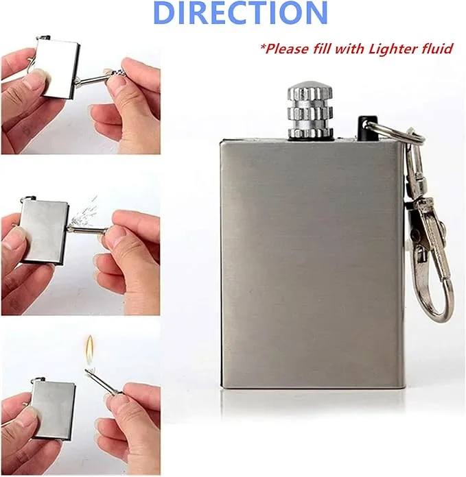 5 Pieces of Emergency Survival Camping Fire Starter Set, Forever Lighter, Flint Metal Match, Waterproof Keychain Permanent Match, Unlimited Waterproof Stick