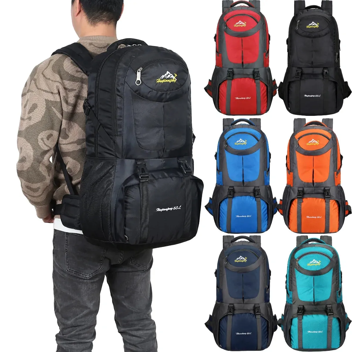 60l outdoor hiking backpack