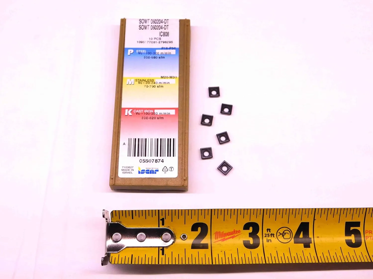 6pcs New ISCAR SOMT 060204-DT IC808 TiN Coated Carbide Drilling Inserts - BR8770CT4