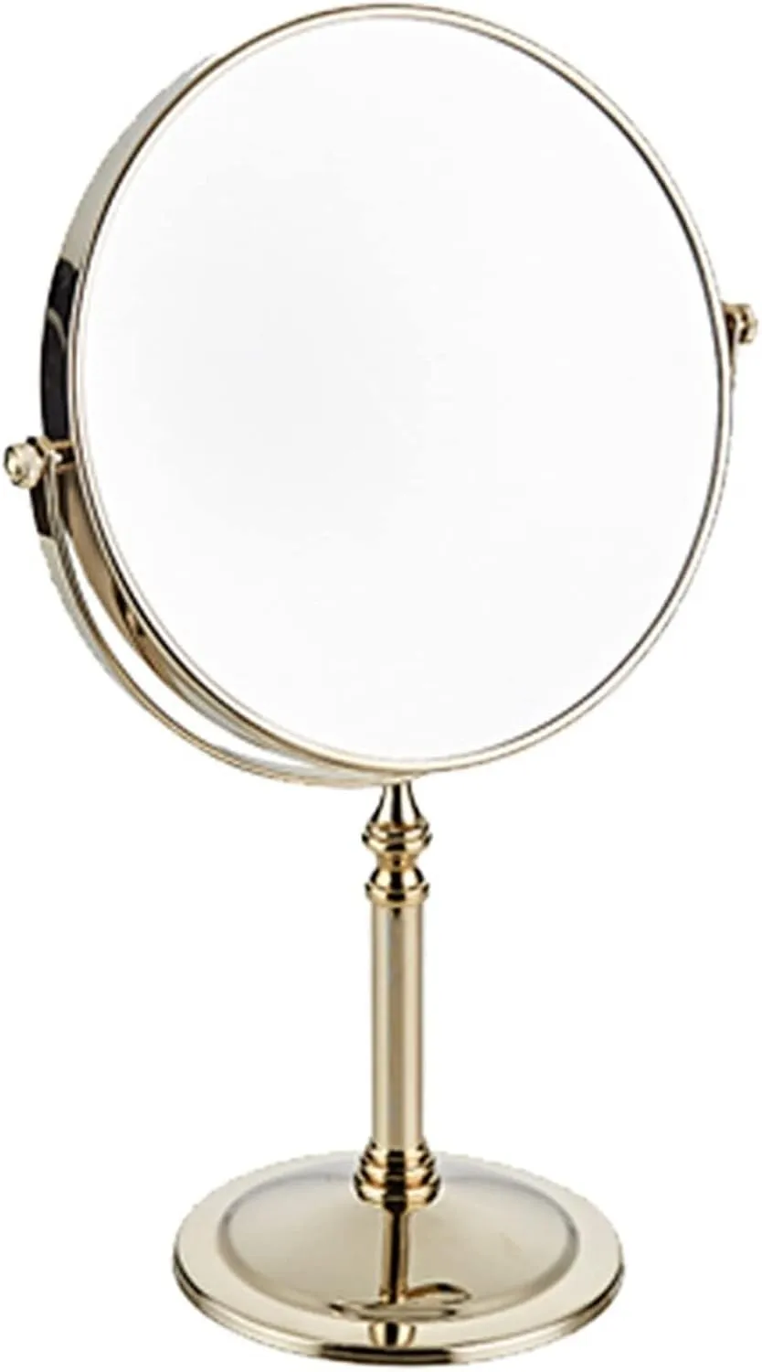 8 Inch Countertop Makeup Mirrors, Double Sided Standing Vanity Mirror with Magnification, 360° Swivel Tabletop Cosmetic Shaving Mirrors