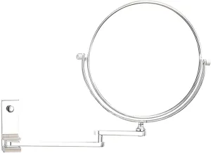 8 Inch Double-Sided 360° Swivel Wall-Mounted Makeup Mirror - Black Magnifying Bathroom Vanity Mirror for Shaving and Cosmetics Cosmetic Mirror