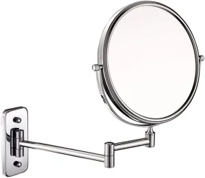 8-Inch Wall-Mounted Cosmetic Mirror – 7X Magnification, Double-Sided, 360° Rotation, Stylish Chrome Finish for Bathroom & Bedroom MYTVQRVK