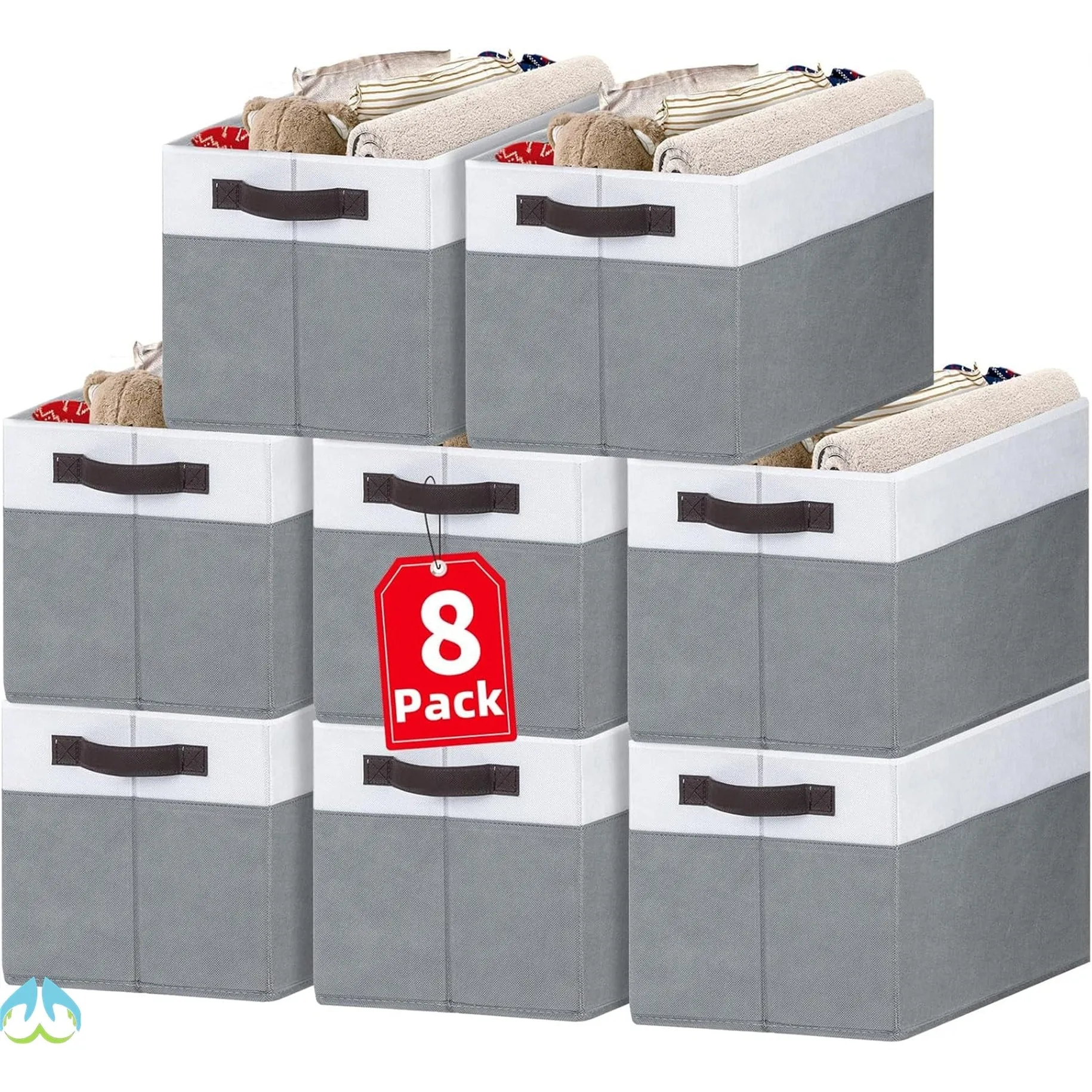 8 Pack Closet Organizers and Storage Bins