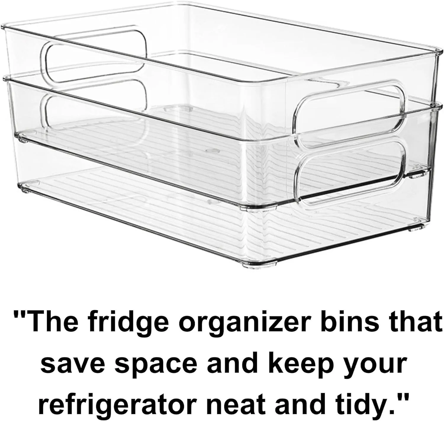 8 Pack Fridge Organizer Bins, Clear Refrigerator Pantry Organizer , BPA-Free Food Storage Containers