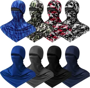 8 Pcs Balaclava Full Face Masks Summer Balaclava Long Face and Neck Cover Breathable Sun Protection for Men Women
