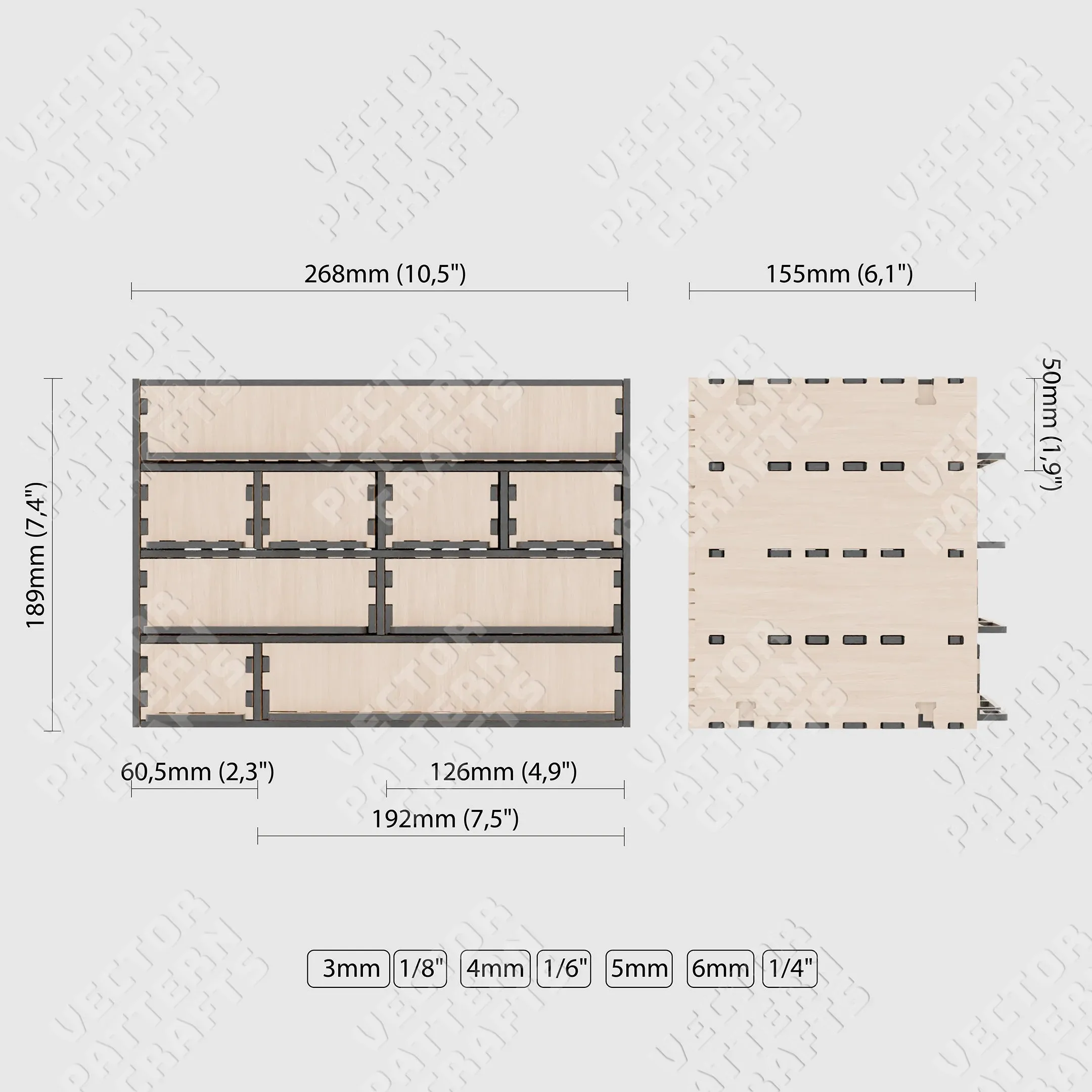 9 Organizers Bundle laser cut svg file
