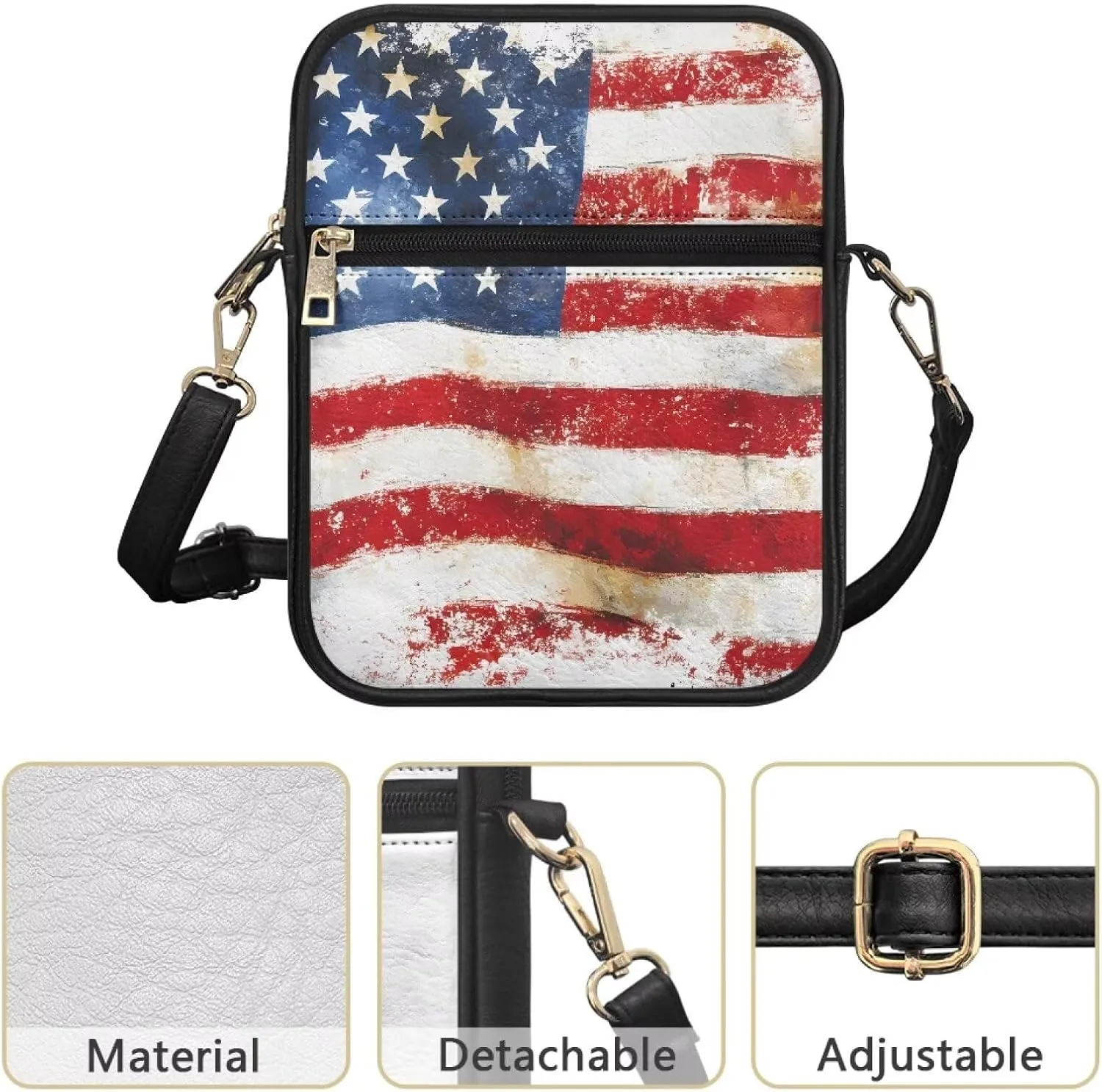 9.5 inch Leather Messenger Bag Sling Bag Crossbody Shoulder Bags for Travel Work Business Men Women