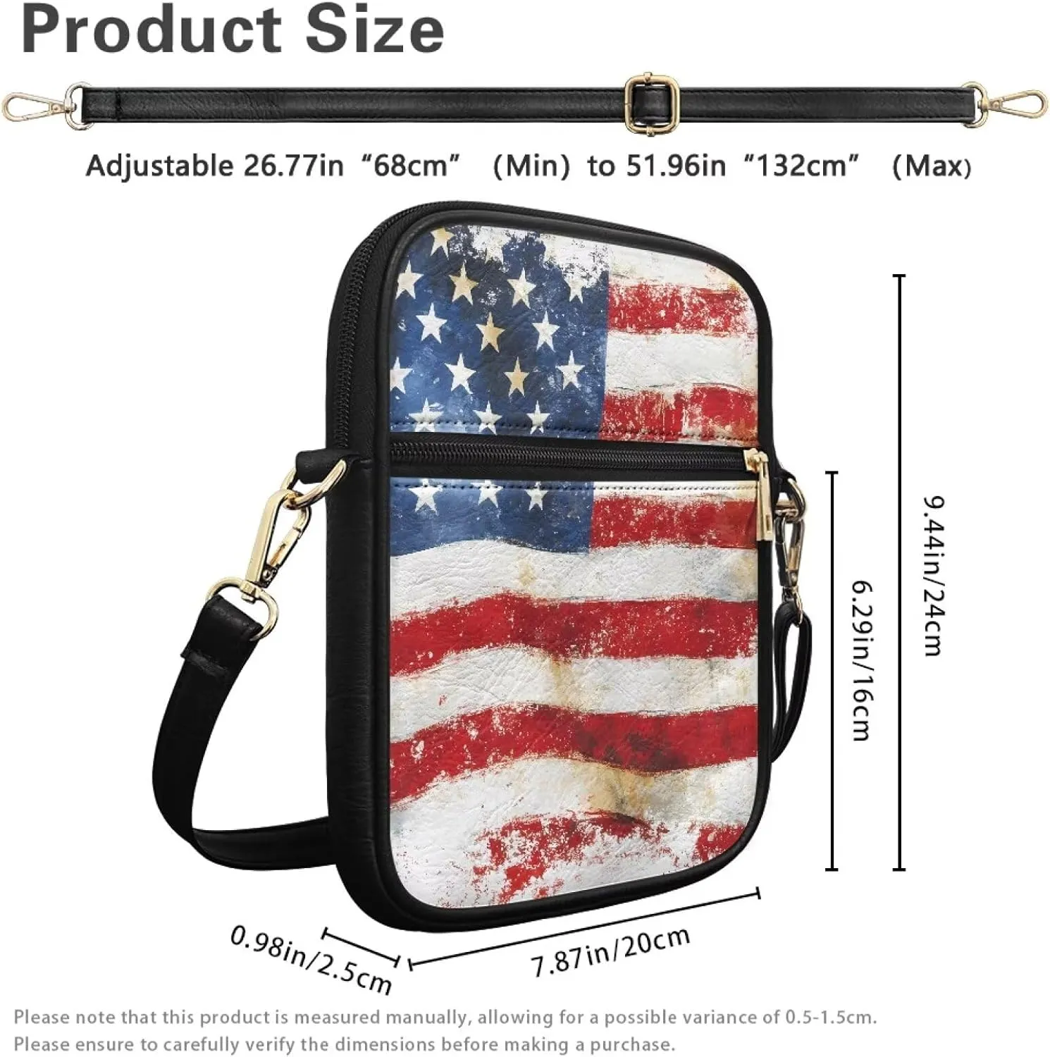 9.5 inch Leather Messenger Bag Sling Bag Crossbody Shoulder Bags for Travel Work Business Men Women