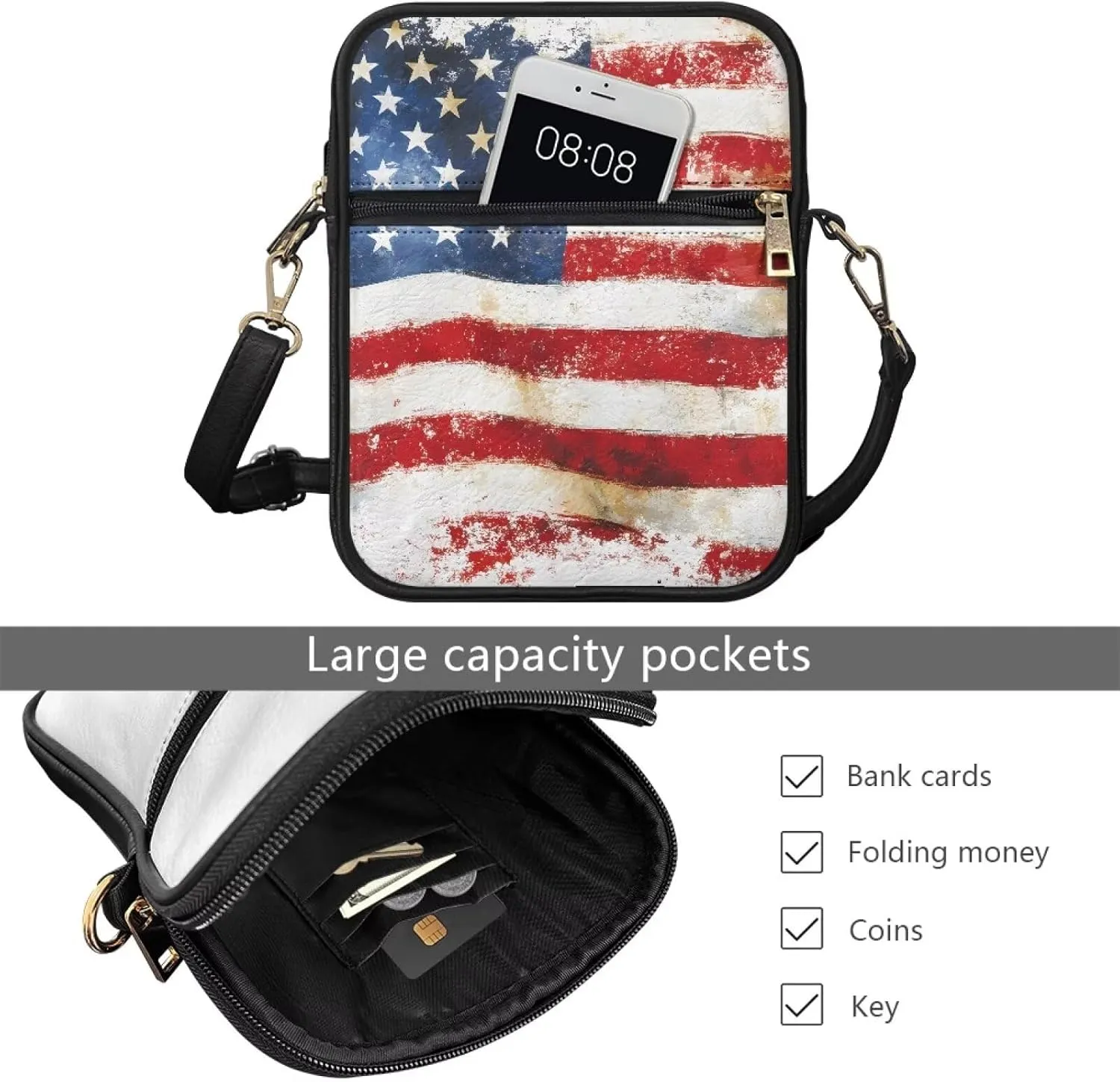 9.5 inch Leather Messenger Bag Sling Bag Crossbody Shoulder Bags for Travel Work Business Men Women