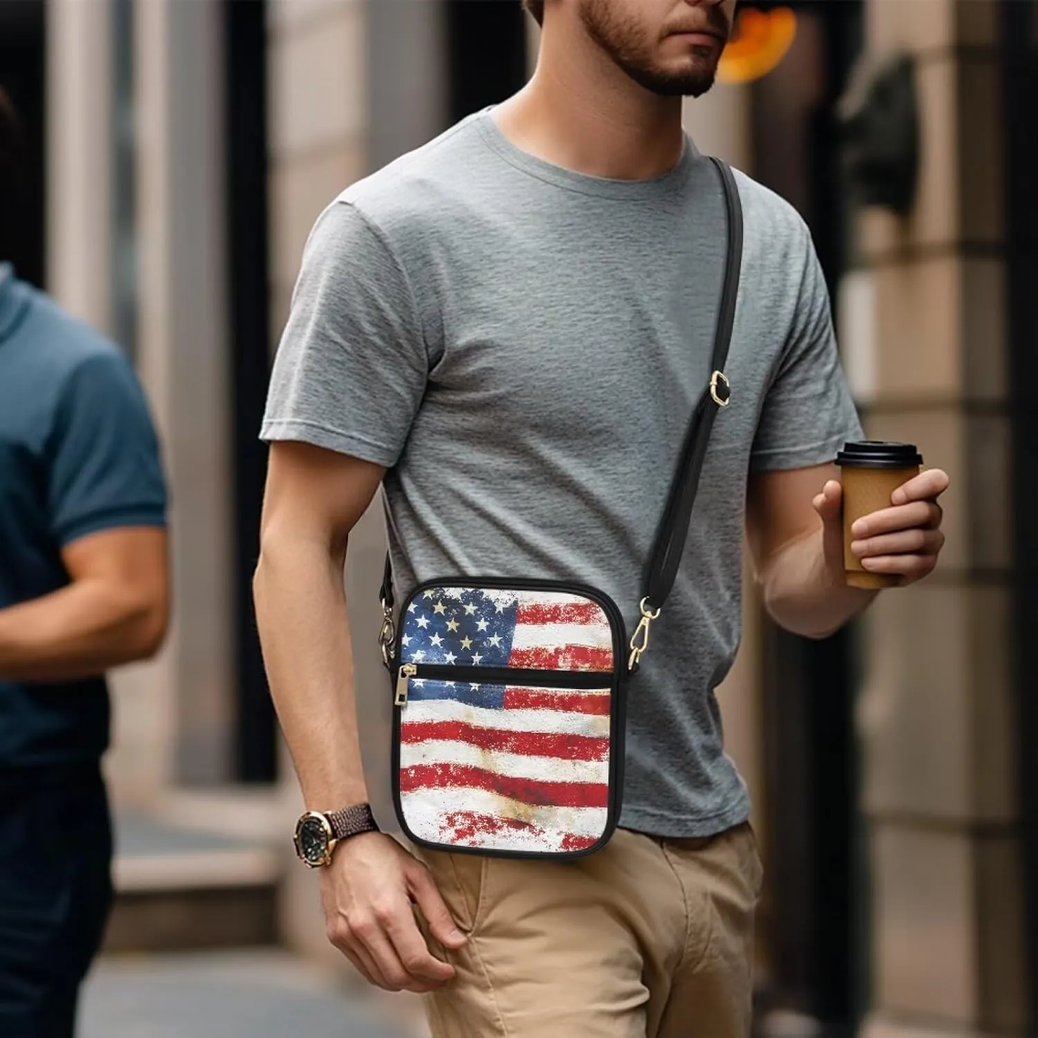 9.5 inch Leather Messenger Bag Sling Bag Crossbody Shoulder Bags for Travel Work Business Men Women