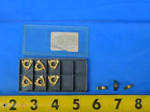 9PCS New ISCAR 16ERM 8 UN IC 220 TiN Coated Carbide Threading Inserts - MB11518BV2
