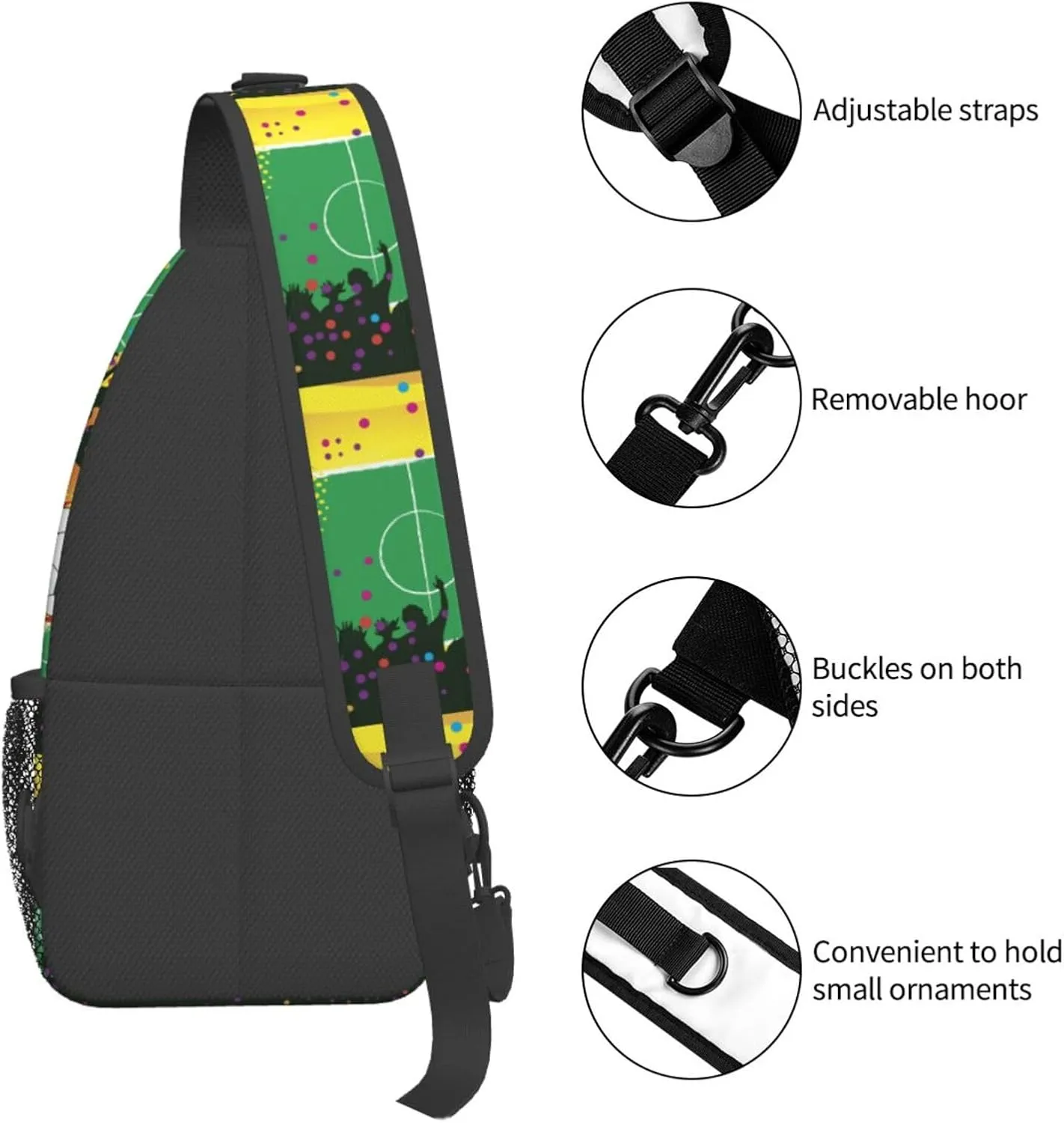 A Crowd Of People Were Cheering For A Football Carnival Chest Sling Bag Crossbody Shoulder Backpack Bag Gym Cycling Daypack Travel Hiking Cross Bag