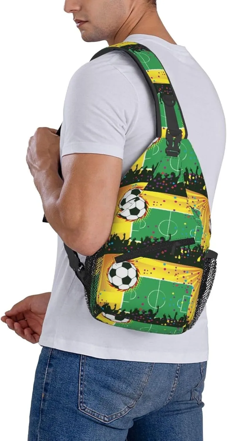 A Crowd Of People Were Cheering For A Football Carnival Chest Sling Bag Crossbody Shoulder Backpack Bag Gym Cycling Daypack Travel Hiking Cross Bag