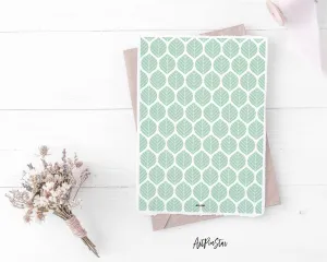 Abstract Geometric Leaves Personalized Vellum Dashboard, Pocket, 3.19" x 4.72"