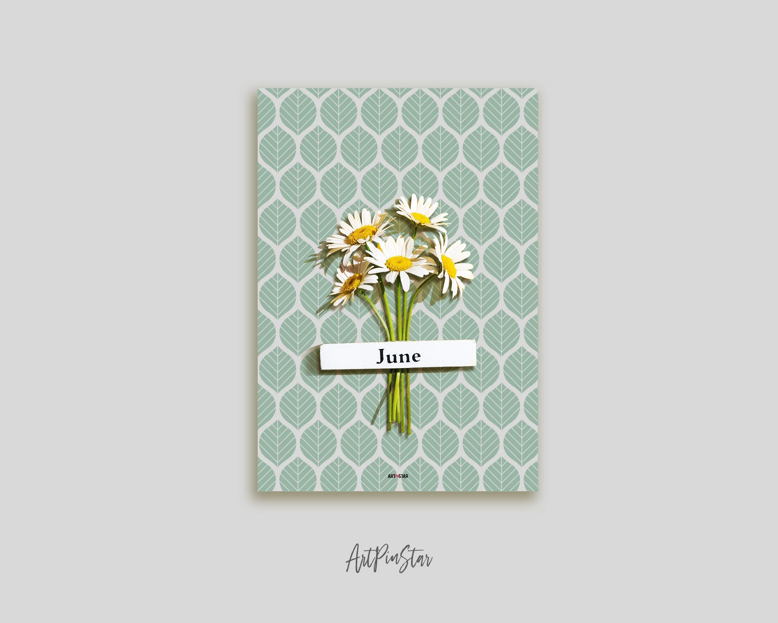 Abstract Geometric Leaves Personalized Vellum Dashboard, Pocket, 3.19" x 4.72"