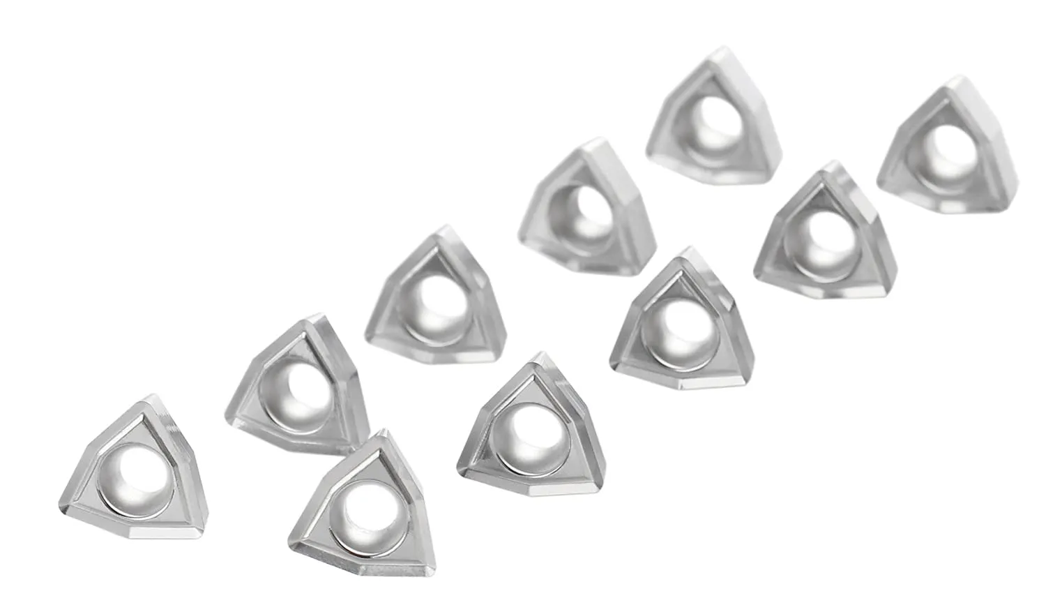 Accusize Industrial Tools WCGT2.522 Inserts, Unoated, Carbide, Cutting Aluminum, 10 Pc Set, 2039-1020x10