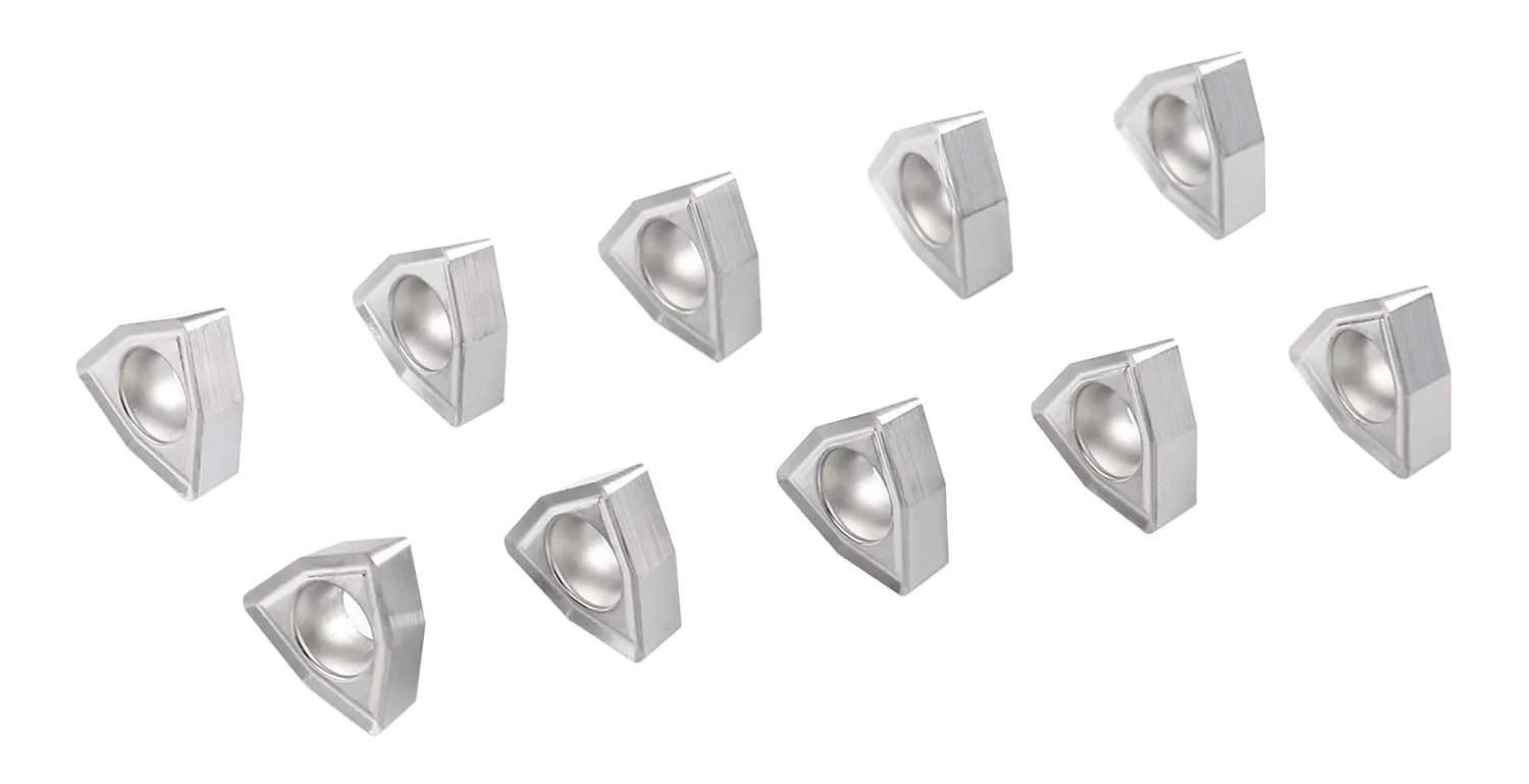 Accusize Industrial Tools WCGT2.522 Inserts, Unoated, Carbide, Cutting Aluminum, 10 Pc Set, 2039-1020x10