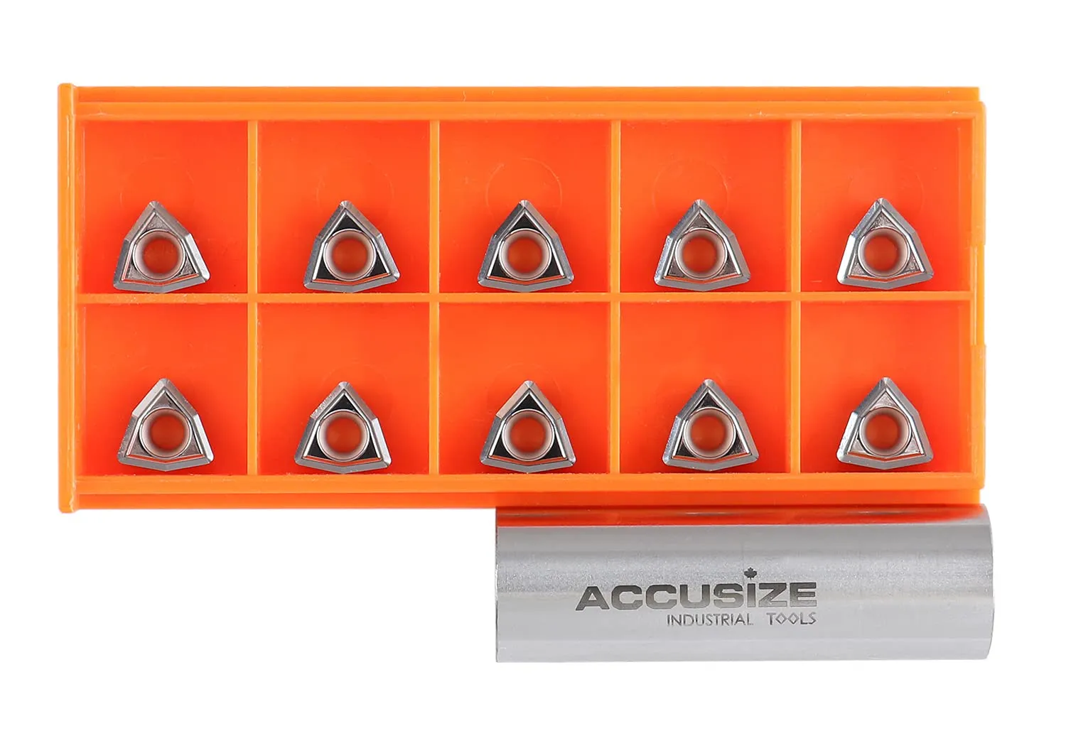 Accusize Industrial Tools WCGT2.522 Inserts, Unoated, Carbide, Cutting Aluminum, 10 Pc Set, 2039-1020x10