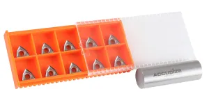 Accusize Industrial Tools WCGT2.522 Inserts, Unoated, Carbide, Cutting Aluminum, 10 Pc Set, 2039-1020x10