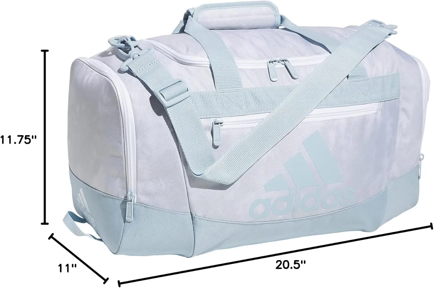 adidas Unisex Adult Defender 4.0 Duffel Bag, Discontinued, Stone Wash White/Wonder Blue, Small (38L)